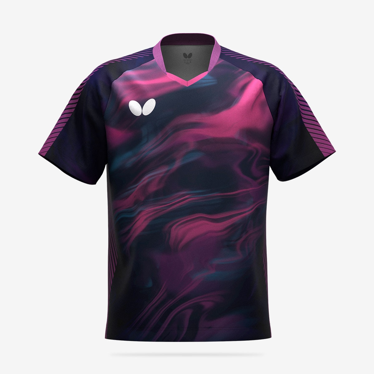Butterfly Rimeral Shirt - Navy-Rose